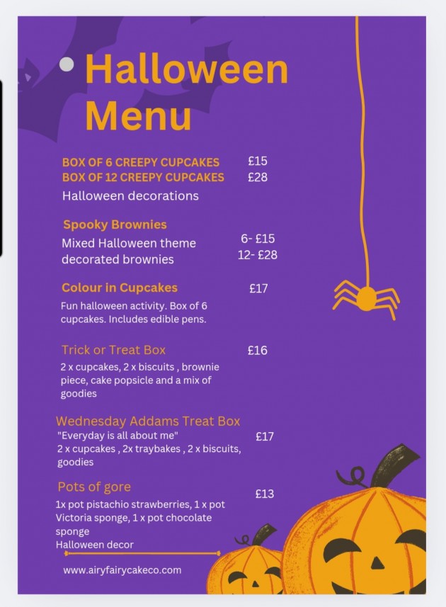 Halloween menu Spooky treats