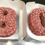 80 cake - dusky pink and gold