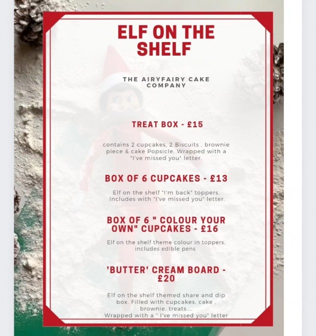 Elf menu Elf on shelf